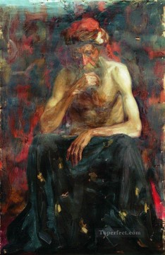  turbante Pintura - el modelo con turbante Ilya Repin